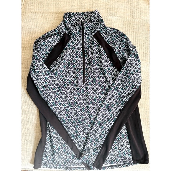 Kerrits Outdoor fleece sports athletic top in blue and purple - Size Small - Picture 3 of 15